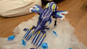 水しぶきを上げたゲンシカイオーガ