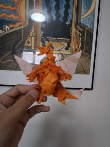 1枚折りリザードン　1枚折りゲッコウガ