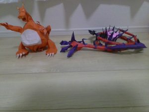 キョダイマックスムゲンダイナ、自作のキョダイマックスリザードン(2つとも自信作)