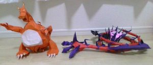 キョダイマックスムゲンダイナ、自作のキョダイマックスリザードン(どっちも自信作!)